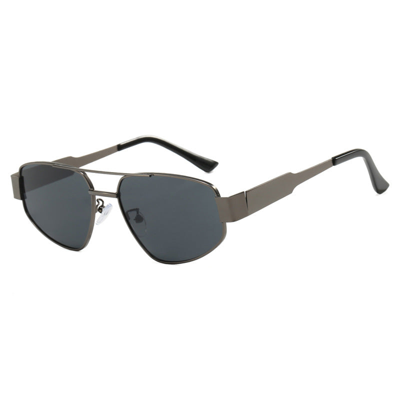 Double beam sunglasses for women, sunshade and sun protection sunglasses, metal sunglasses, UV resistant sunglasses