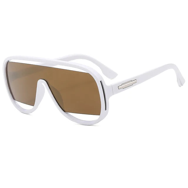 New Fashion Retro One Piece Sunglasses For Women Men  Sun Glasses Gradient Shades