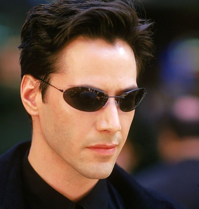 Fashion Cool The Matrix Neo Style Polarized Sunglasses Ultralight Rimless Men Driving Brand Design Sun Glasses