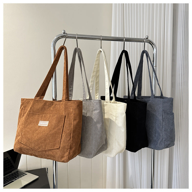 Corduroy shoulder crossbody bag