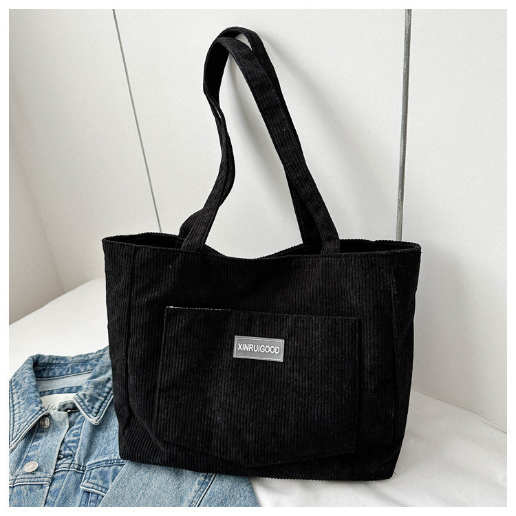 Corduroy shoulder crossbody bag