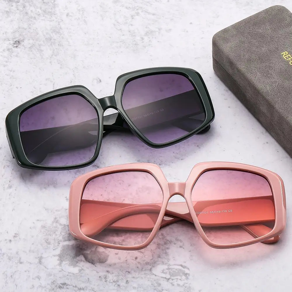 Oversized Square Brand Sunglasses Women Vintage Big Frame Women Sun Glasses Fashion Cycling Goggle Shades