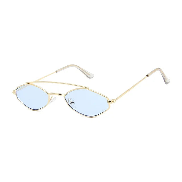 ShoneMes Lunettes de soleil à double pont pour hommes, petite monture métallique, lunettes de soleil pour femmes au design vintage Lentes De Sol