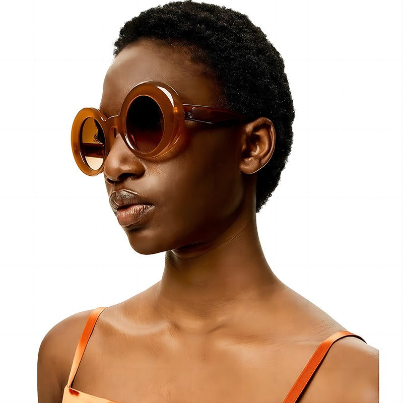 Round women's sunglasses cross slimming sunglasses holiday sunglasses