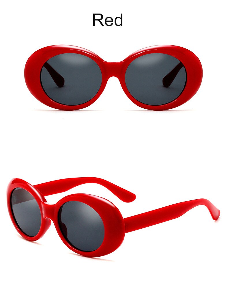 High Quality Red Black Sunglasses Women Men Luxury Brand Design Superstar Oval Sun Glasses Vintage Goggles
