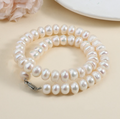 Large 11-12mm Freshwater Natural Pearl Necklace, Luxurious White Pearl Necklace