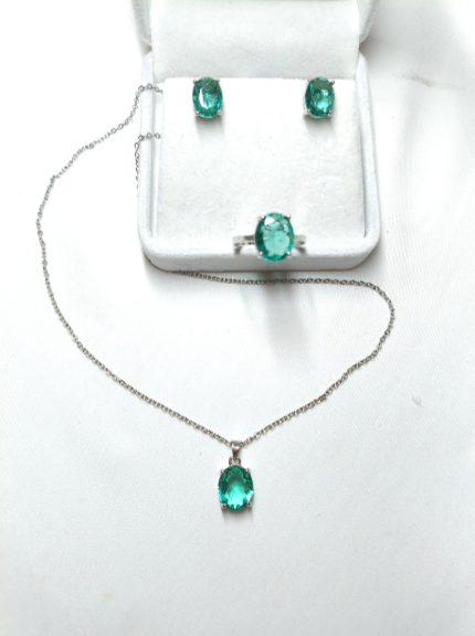 3PCS AAA zircon jewelry set. Statement jewelry for women. Nickel-free