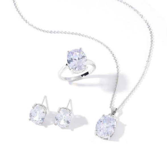 3PCS AAA zircon jewelry set. Statement jewelry for women. Nickel-free