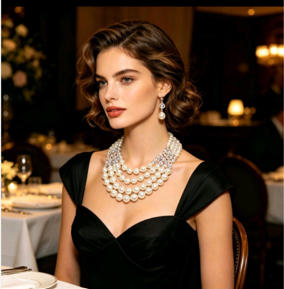 vintage multi-layer pearl set 2PCS