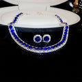 AAA Round Zircon Jewelry Set, Choker Necklace & Stud Earrings, Hypoallergenic Party Accessories