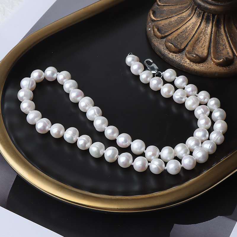 -10mm Natural Freshwater Pearl Choker Necklace