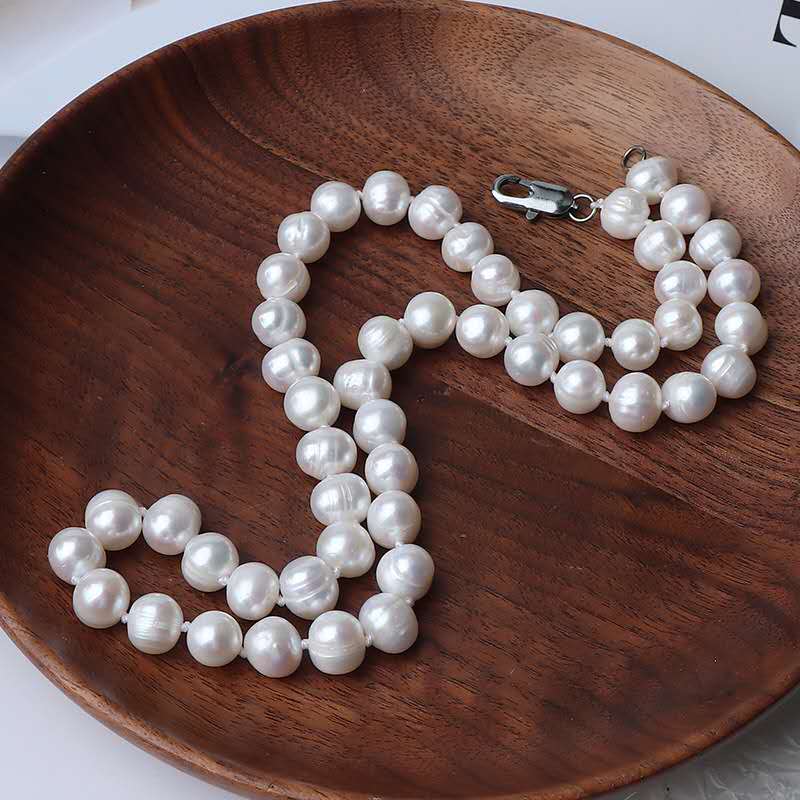 -10mm Natural Freshwater Pearl Choker Necklace