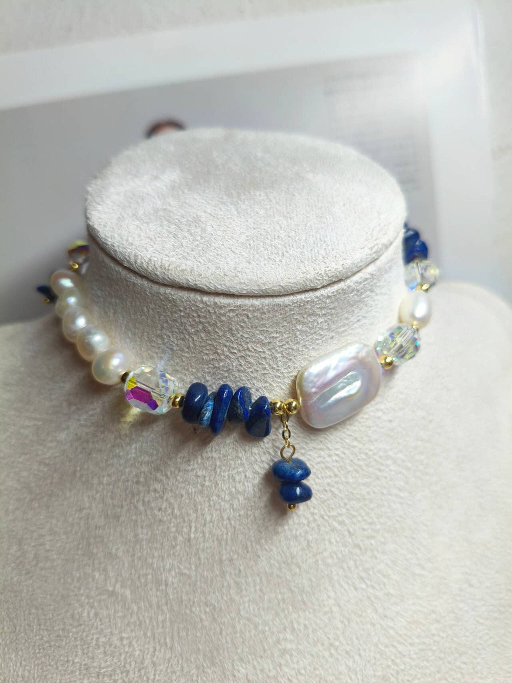 Handmade Natural Baroque Pearl Rice Pearl Multi Color Tourmaline Chip Bead Adjustable Slider Bracelet Boho