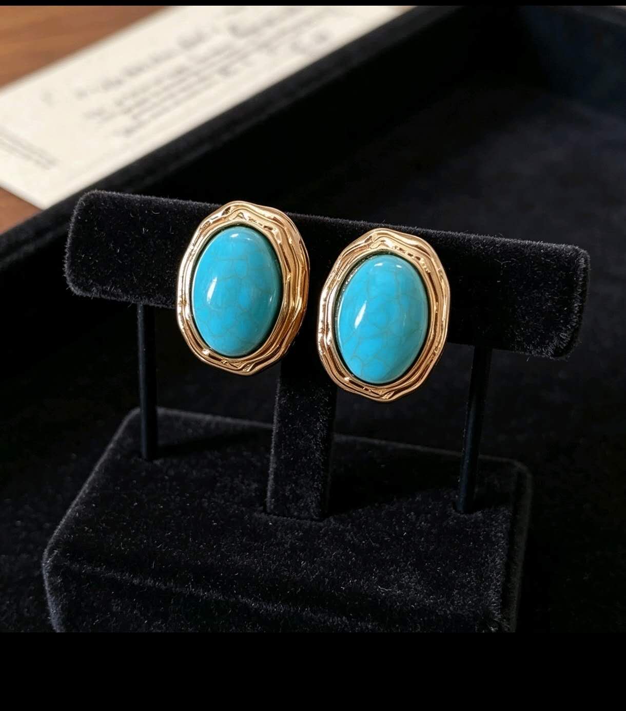 Set of 2 Vintage-Style Multi-Strand Natural Turquoise Stone Bead Sets with earrings and necklace only