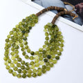 Collier plastron bohème multicouche perles plates en résine, fermoir perles en bois, chaîne réglable, bijoux d'été plage