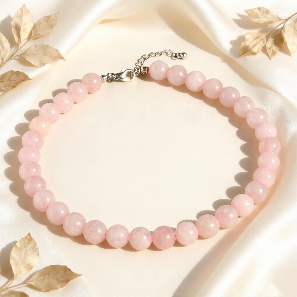 12MM Natural Round Stone Beaded Choker Necklace Multi Color Healing Crystal Bead Chain Adjustable Extension Jewelry Gift for Women