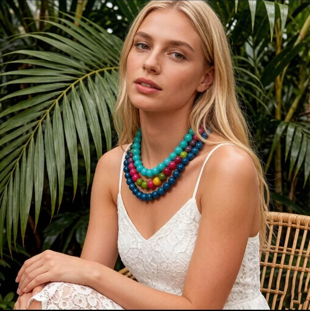 12MM Natural Round Stone Beaded Choker Necklace Multi Color Healing Crystal Bead Chain Adjustable Extension Jewelry Gift for Women