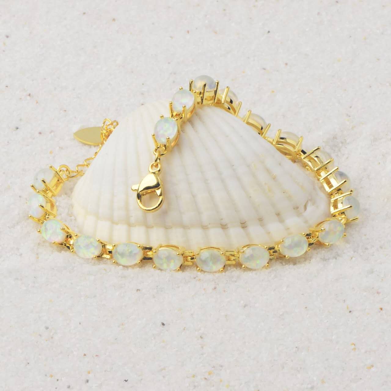 Hypoallergenic 925 Silver Opal Bracelet - 2 Colors. Nickel-free