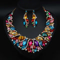 2 PCS Fashion Colorful Crystal and Zirconia Set