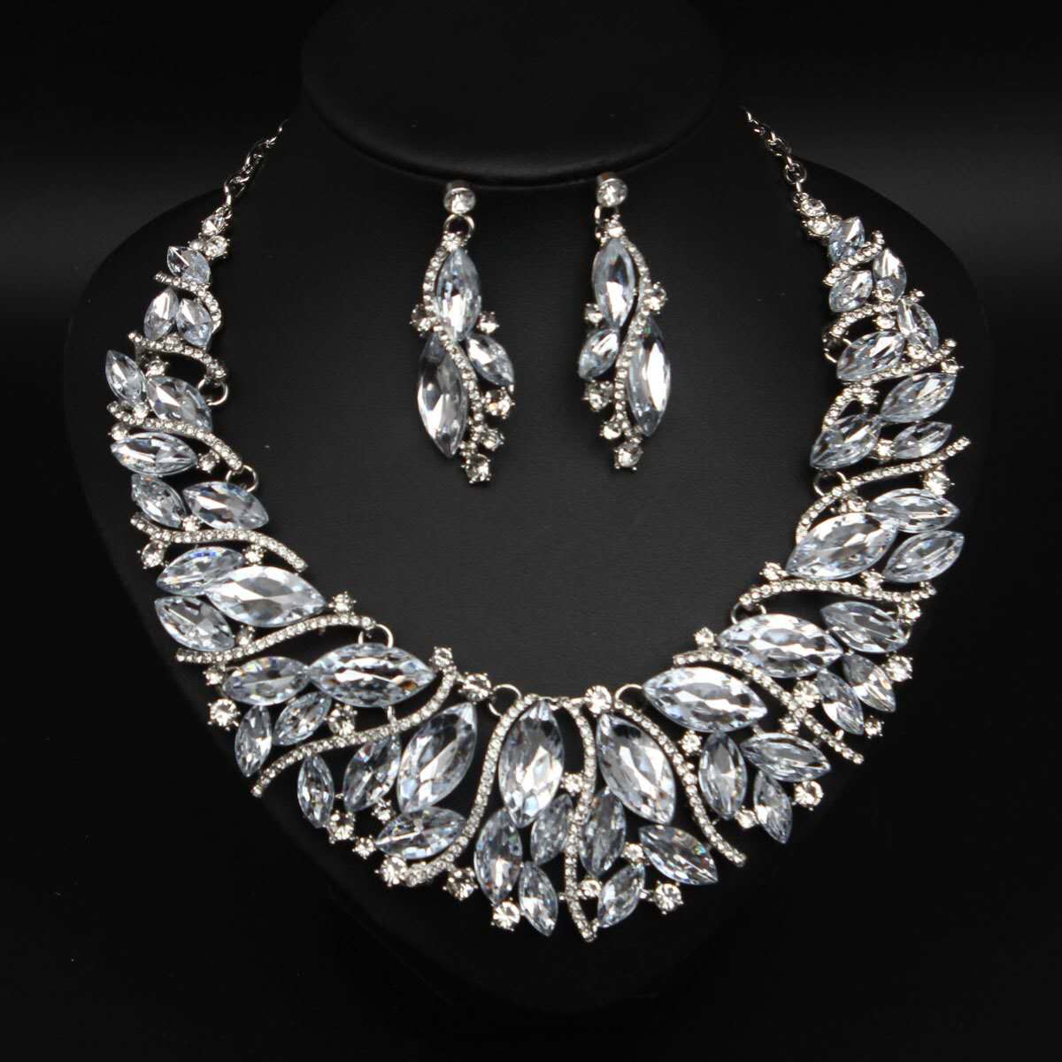 2 PCS Fashion Colorful Crystal and Zirconia Set