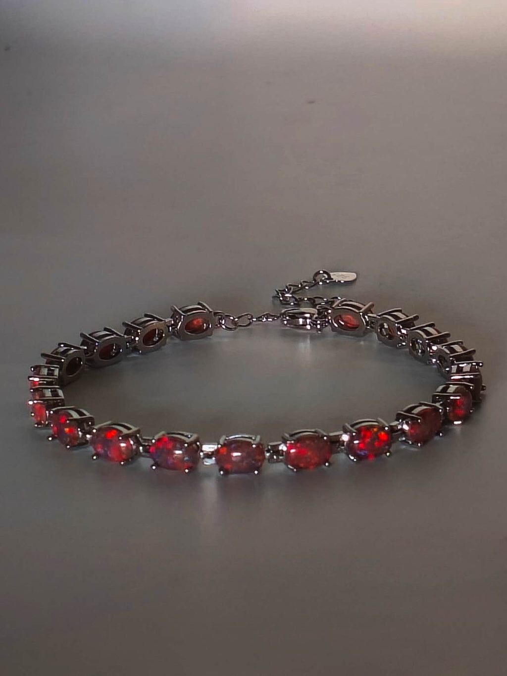 Pulsera hipoalergénica de ópalo de plata 925 - 2 colores.
