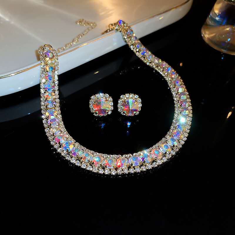 AAA Zirconia Necklace and Earring Set
