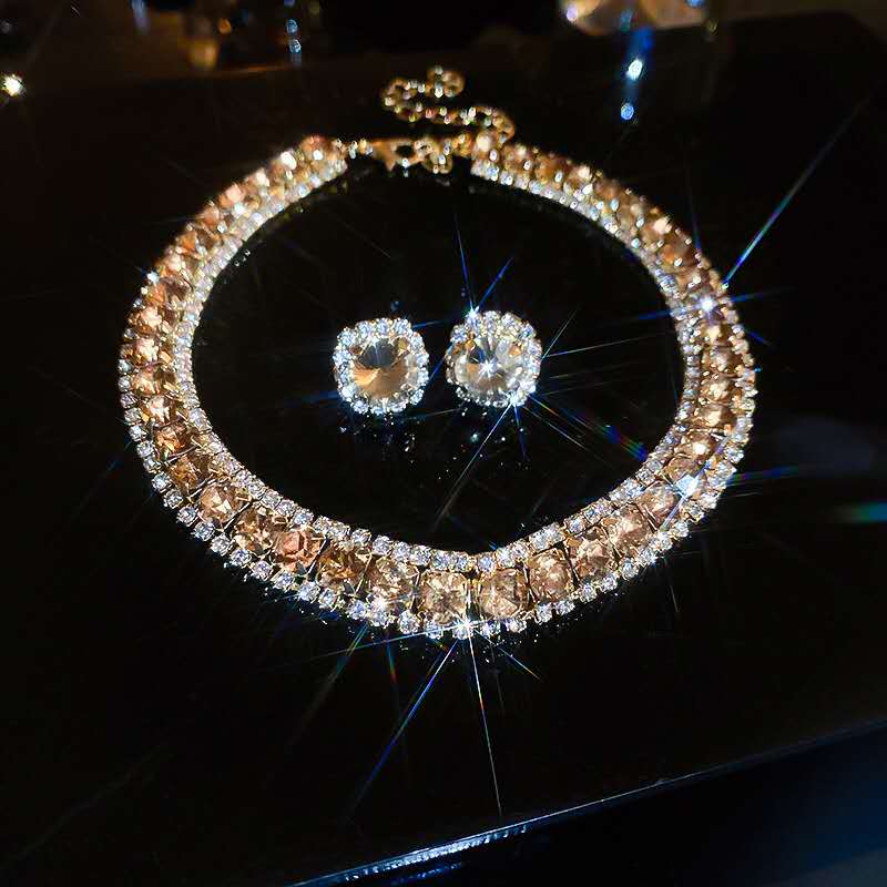 AAA Zirconia Necklace and Earring Set