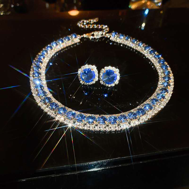 AAA Zirconia Necklace and Earring Set