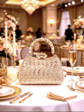 Luxury Rhinestone Evening Handbag Women Crystal Beaded Clutch Bag Wedding Party Prom Formal Shoulder Purse