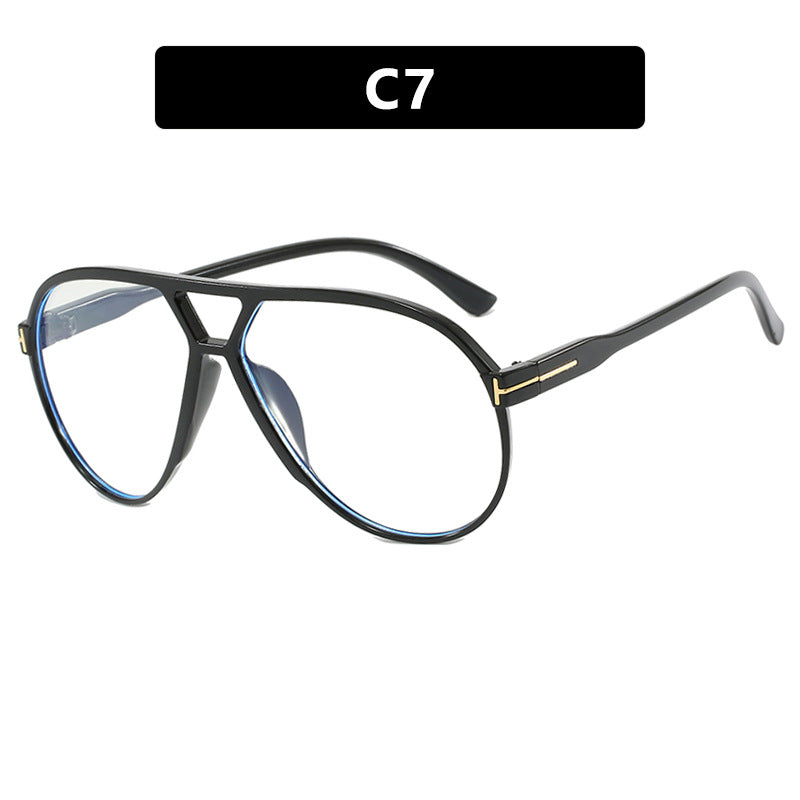Letter T Double Beam Large Frame Toad Mirror New Retro Sunglasses Pilot Sunglasses Sunglasses Sunglasses