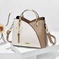 Color-blocked  large-capacity shoulder bag with high-quality crossbody design