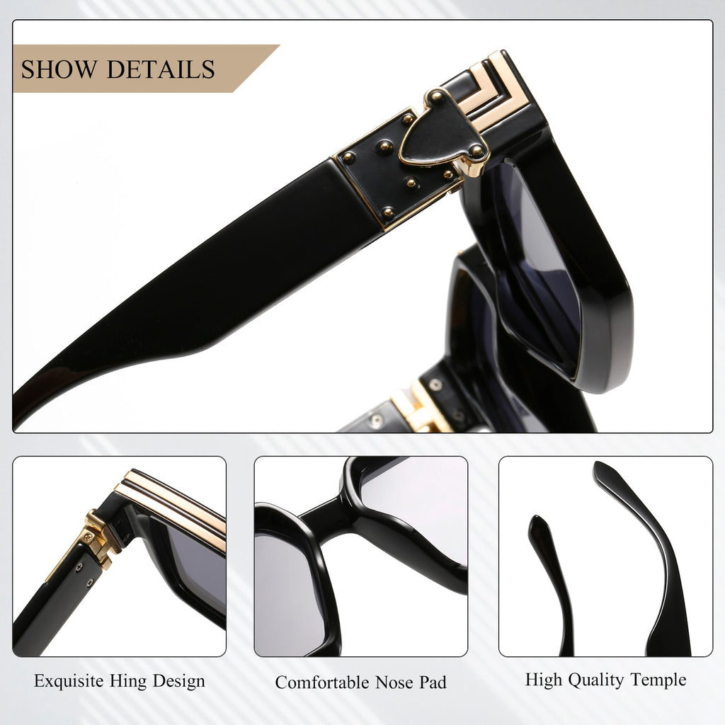 CRIXALIS Fashion Steampunk Sunglasses Women 21 Colors Luxury Brand Square Anti-glare Driving Sun Glasses For Men