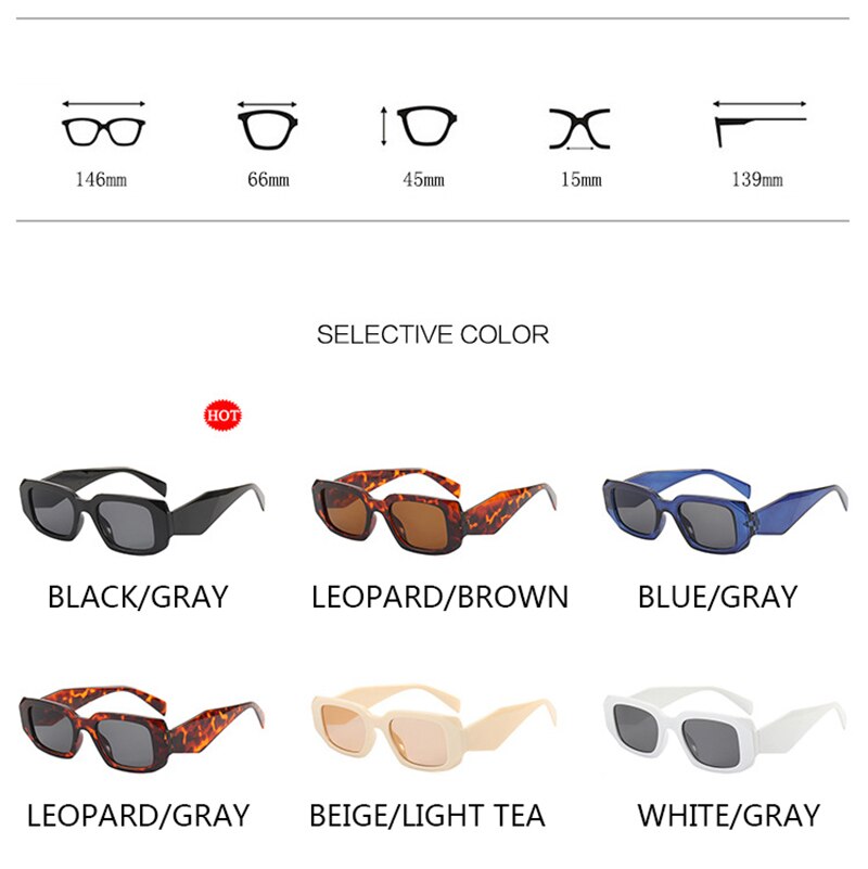 Small Polygon Rectangle Frame Women's Sunglasses Fashion Brand Designer Sun Glasses Men Classic Black Glasses Shades UV400