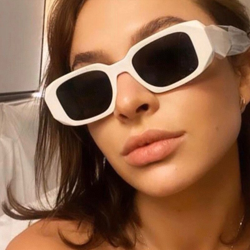 Small Polygon Rectangle Frame Women's Sunglasses Fashion Brand Designer Sun Glasses Men Classic Black Glasses Shades UV400