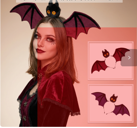 Cute Animal Ears Party Costume Bat Wings Headband Cosplay Halloween Animal Ear Headband