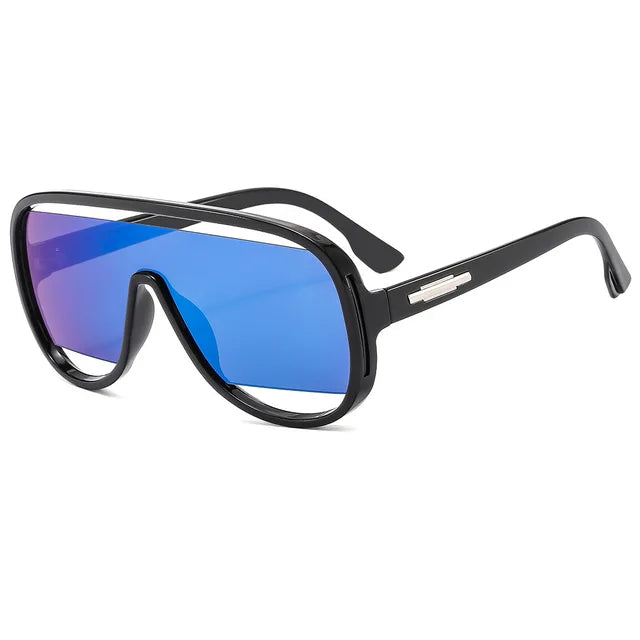 New Fashion Retro One Piece Sunglasses For Women Men  Sun Glasses Gradient Shades