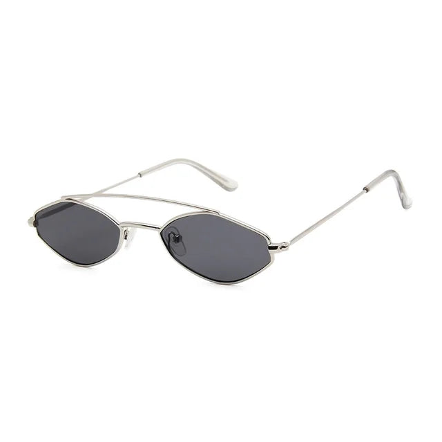 ShoneMes Lunettes de soleil à double pont pour hommes, petite monture métallique, lunettes de soleil pour femmes au design vintage Lentes De Sol