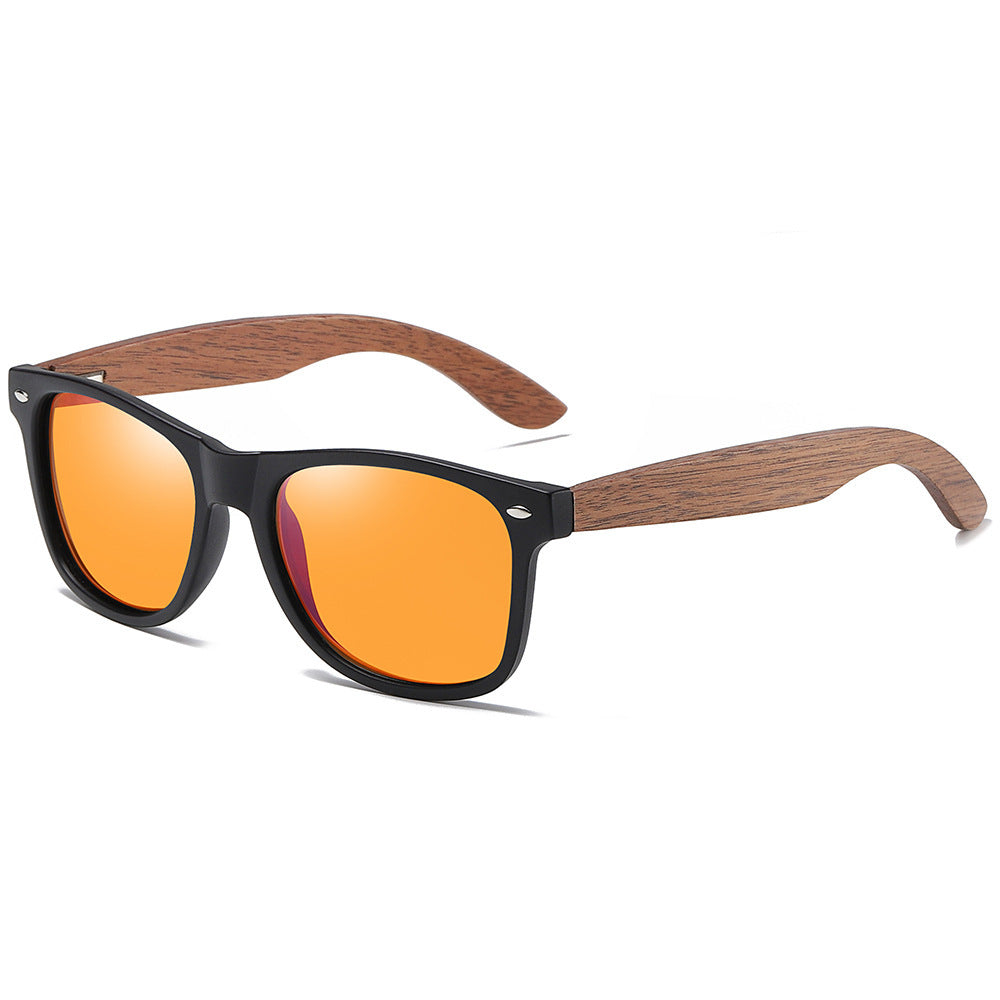 Wooden walnut sunglasses bamboo polarized sunglasses