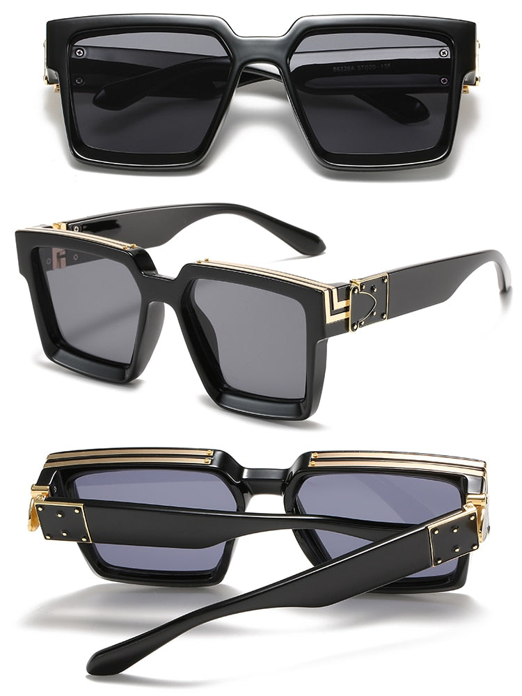 CRIXALIS Fashion Steampunk Sunglasses Women 21 Colors Luxury Brand Square Anti-glare Driving Sun Glasses For Men