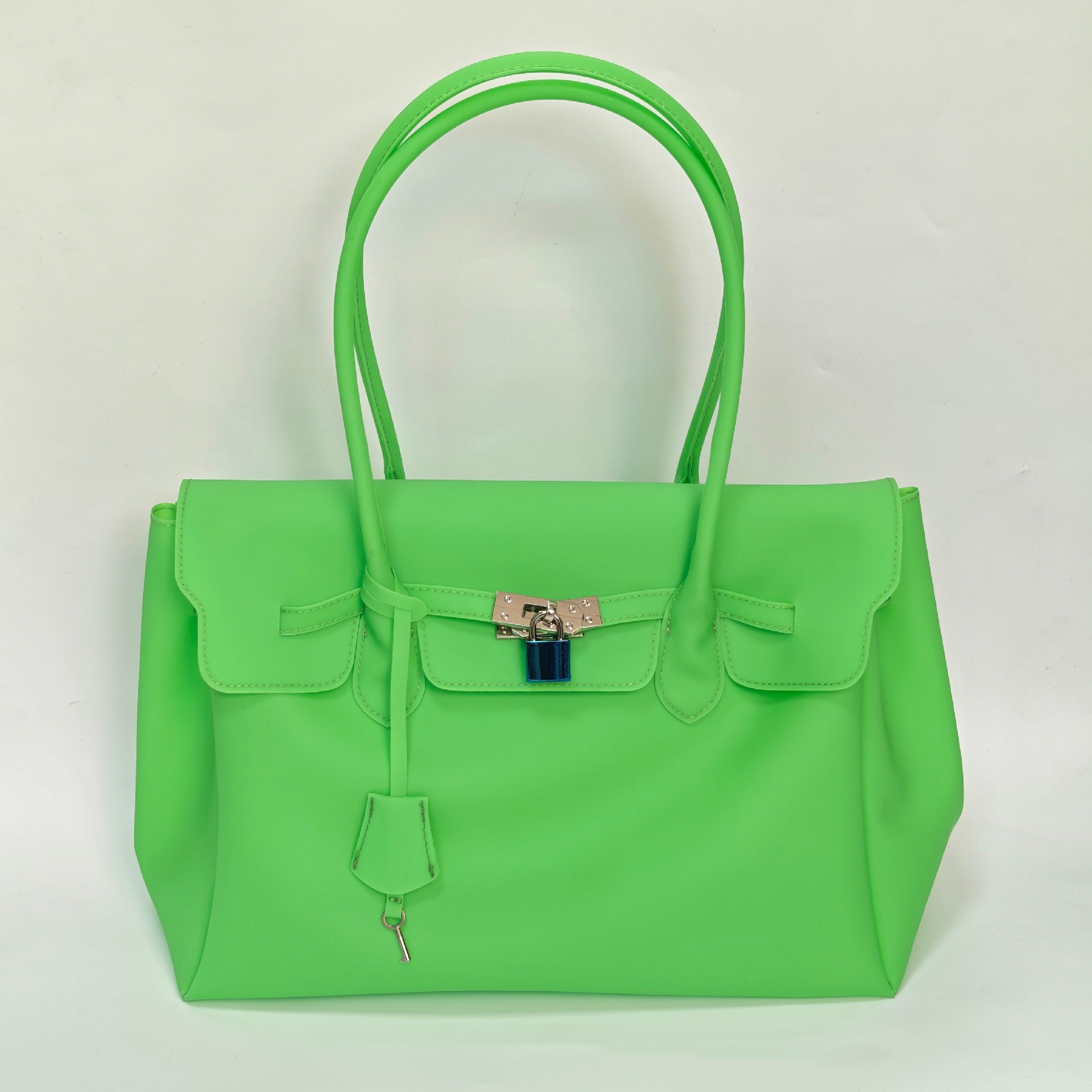 Jellyfirkin New Summer Style Kiiikiii Jelly Tote Shoulder Bag Large Capacity Underarm Bag