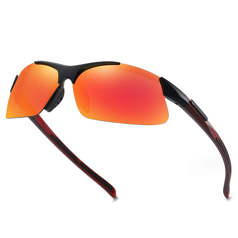 Lunettes de soleil sport polarisées vertes homme monture noire souple conduite carrées décoloration lunettes de soleil femme masque