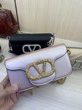Studded Elegant Mini Crossbody Bag Women's Genuine Leather Shoulder Bag for Commute and Hand Carry
