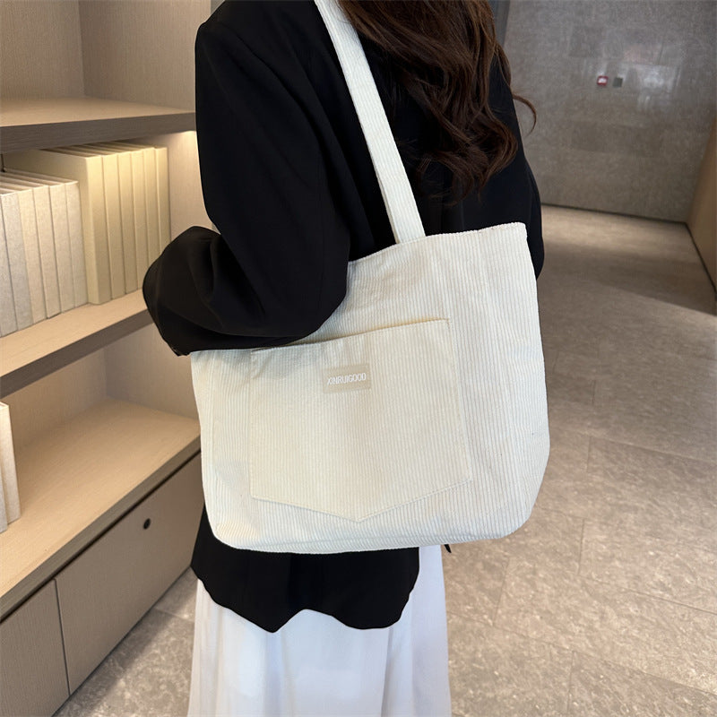 Corduroy shoulder crossbody bag