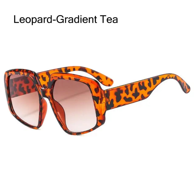 Oversized Square Brand Sunglasses Women Vintage Big Frame Women Sun Glasses Fashion Cycling Goggle Shades
