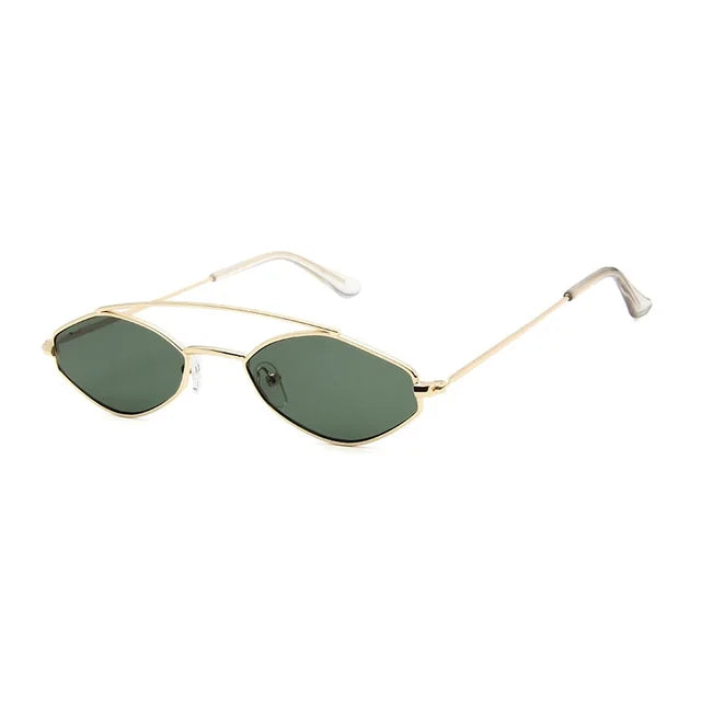 ShoneMes Lunettes de soleil à double pont pour hommes, petite monture métallique, lunettes de soleil pour femmes au design vintage Lentes De Sol
