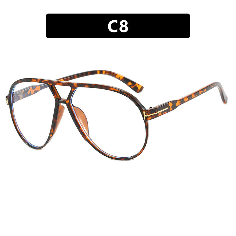 Letter T Double Beam Large Frame Toad Mirror New Retro Sunglasses Pilot Sunglasses Sunglasses Sunglasses