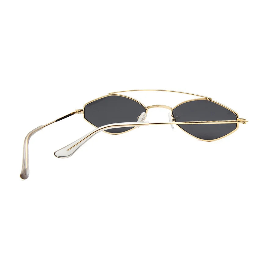 ShoneMes Lunettes de soleil à double pont pour hommes, petite monture métallique, lunettes de soleil pour femmes au design vintage Lentes De Sol