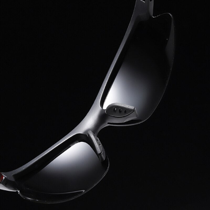Lunettes de soleil sport polarisées vertes homme monture noire souple conduite carrées décoloration lunettes de soleil femme masque