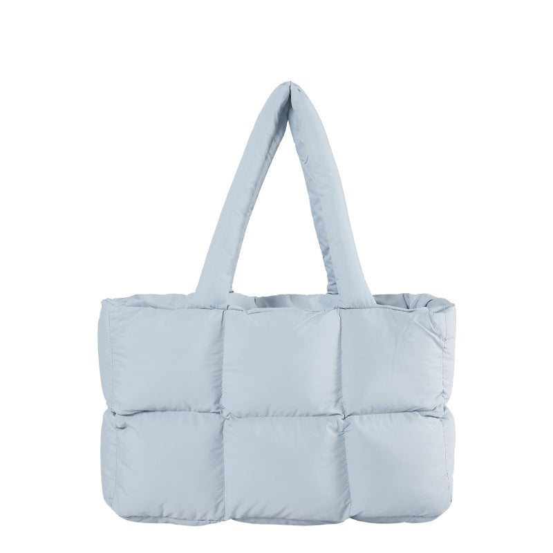 Quilted Single-Shoulder Bag Down Jacket Bag Large Capacity