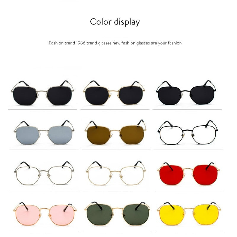 Hommes Lunettes de soleil NOUVEAU Femmes Monture métallique Pêche Lunettes de soleil dorées Lentilles de lunettes lentes de sol hombre okulary UV400
